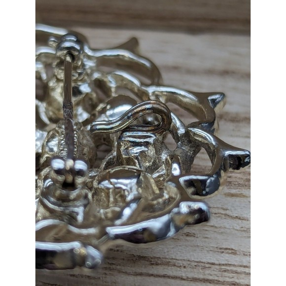 Vintage Sarah Coventry AB Aurora Borealis Rhinestone Flower  Brooch Pin Pendant - Picture 5 of 6